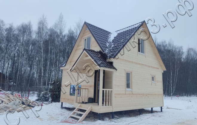 2 Каркасно-щитовой дом   Д-59, 6х6м, 69,8  М², Московская область, Раменский район, деревня  Малышево. (15)